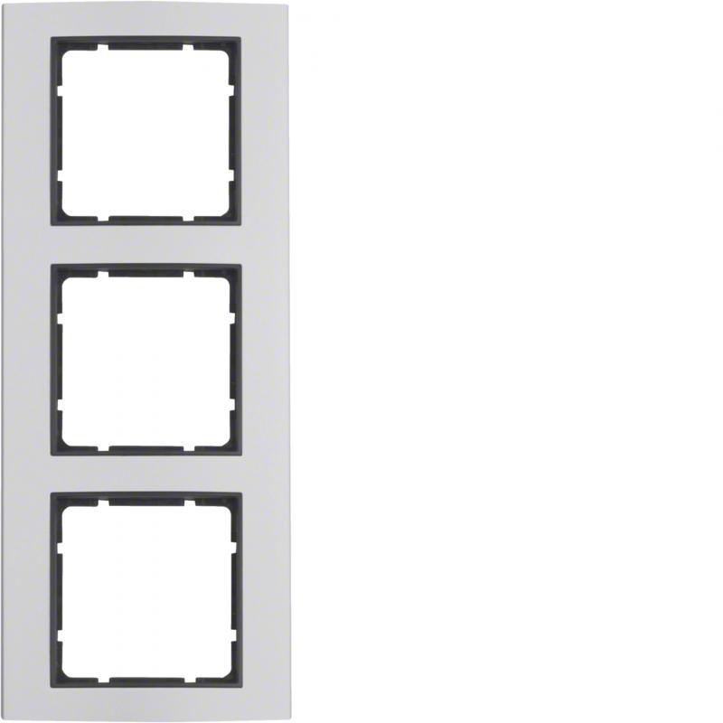 Berker 10133004 Rahmen 3-fach, Serie B.3, Alu/anthrazit matt, Aluminium eloxiert