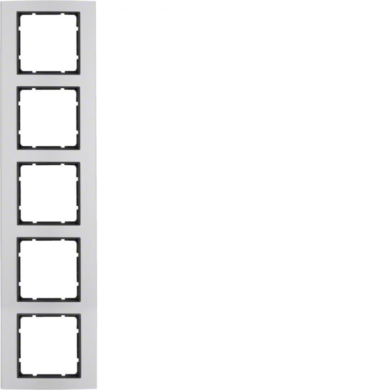 Berker 10153004 Rahmen 5fach B.3 Alu/anthrazit