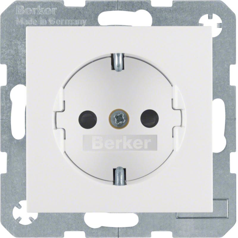 Berker S.1/B.3/B.7 47231909 SCHUKO-Steckdose 1-fach 16 A 250 V mit erhöhtem Berührungsschutz polarweiß matt