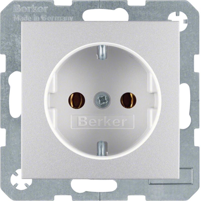 Berker 47431404 Steckdose SCHUKO S.1/B.3/B.7 alu matt