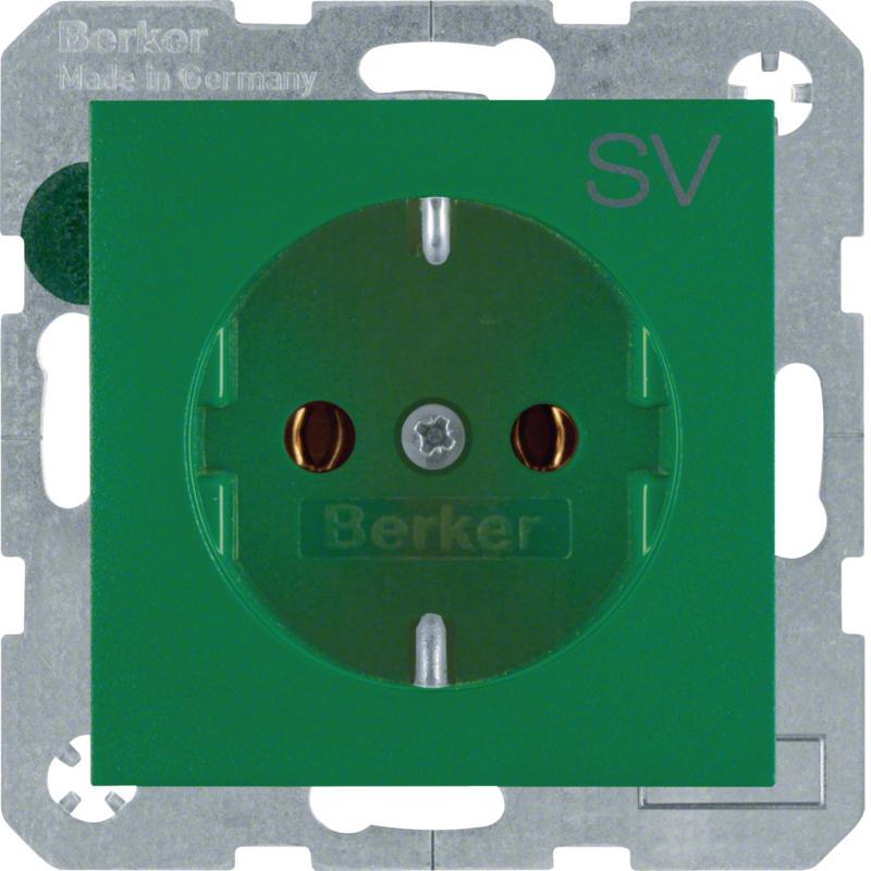 Berker 47431903 Steckdose SCHUKO m Druck S.1/B.3/B.7 grü