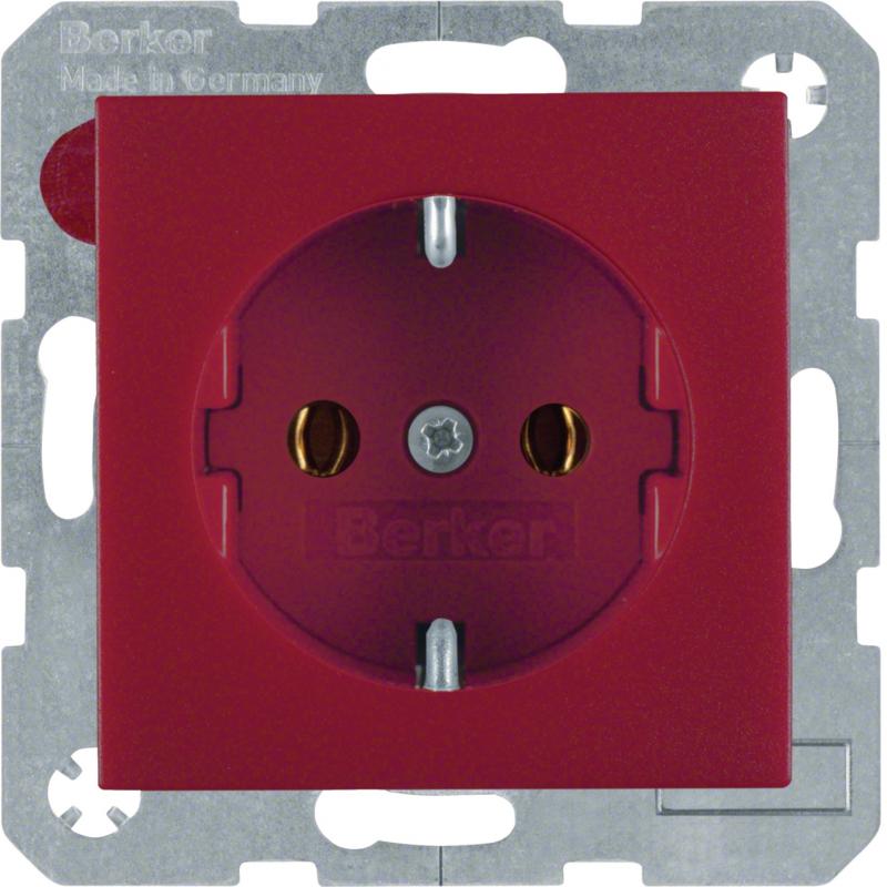 Berker 47431912 Steckdose SCHUKO S.1/B.3/B.7 rot matt