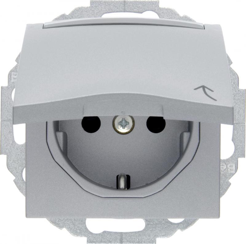 Berker 47461404 Steckd. SCHUKO KD BF erh BS S.1/B.x alu