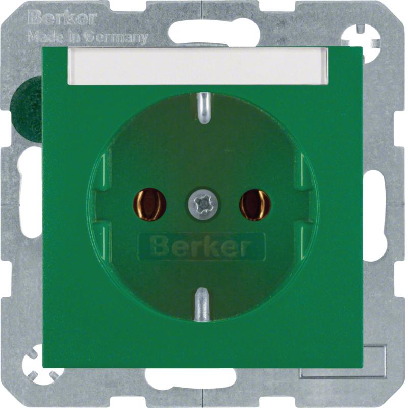Berker 47501903 Steckdose SCHUKO m BF S.1/B.3/B.7 grün