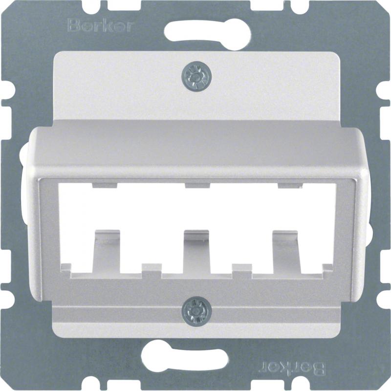 Berker 14271404 Zentralplatte f 3 MINI-COM Module ZP alu