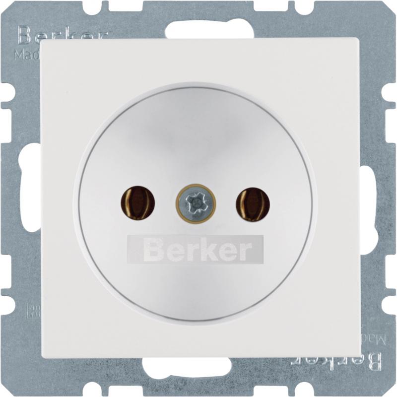 Berker 6167031909 Steckdose ohne SK S.1/B.3/B.7 polarweiß