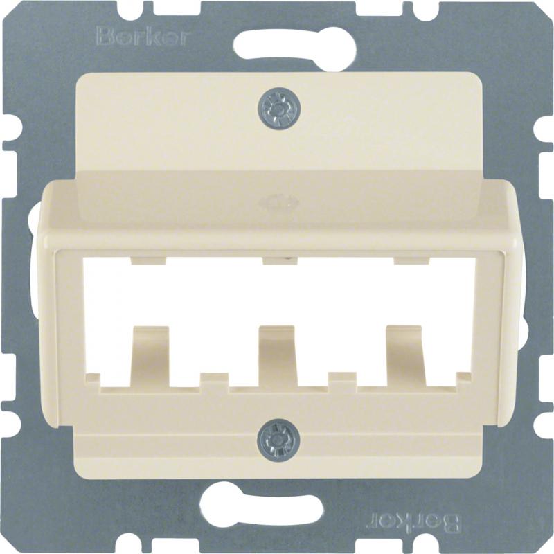 Berker 142702 Zentralplatte für 3 Mini-Com Module weiß