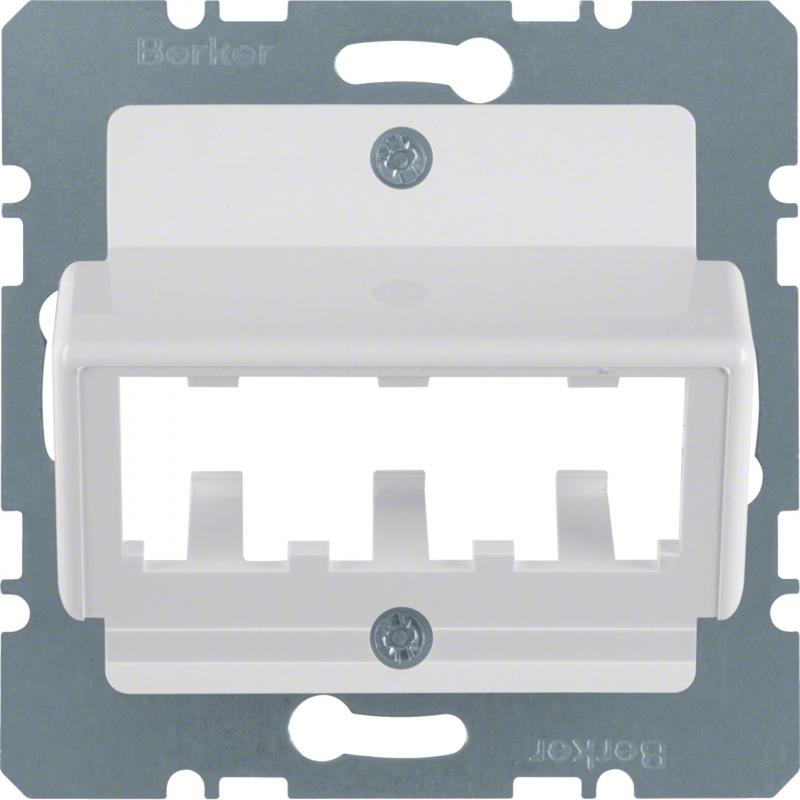Berker 142709 Zentralplatte für 3 Mini-Com Module pw