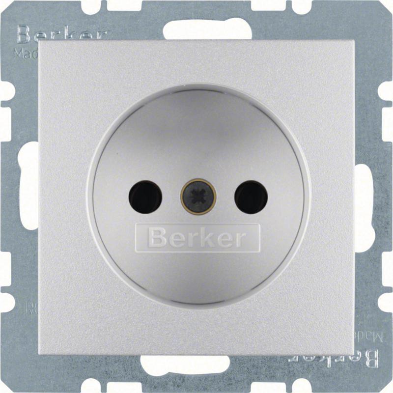 Berker 6167331404 Steckd. ohne SK m EHBS S.1/B.x alu matt