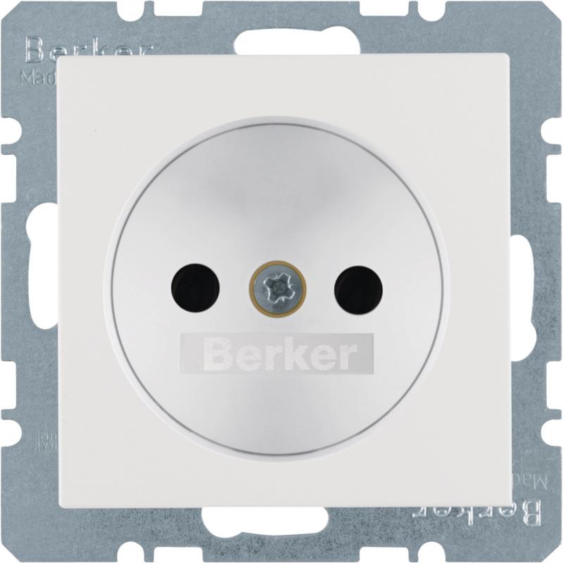 Berker 6167331909 Steckdose ohne SK m erh. BS S.1/B3/B7 pw