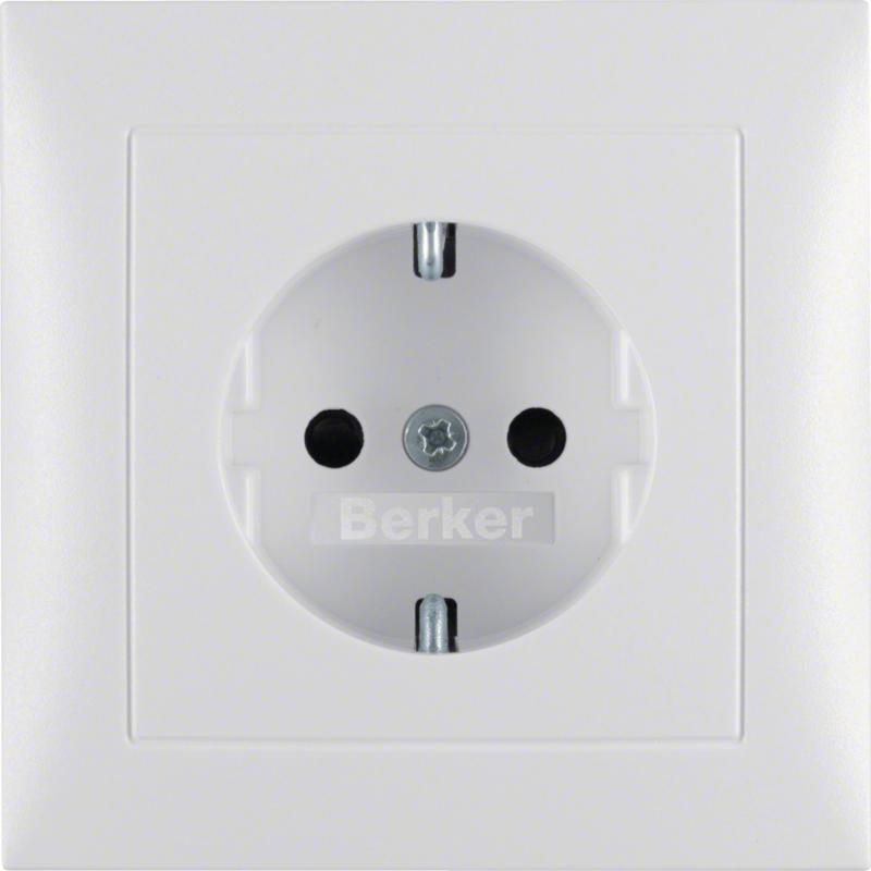 Berker 47229909 Steckd. SCHUKO m. Abpl erh BS S.1/B.x pw
