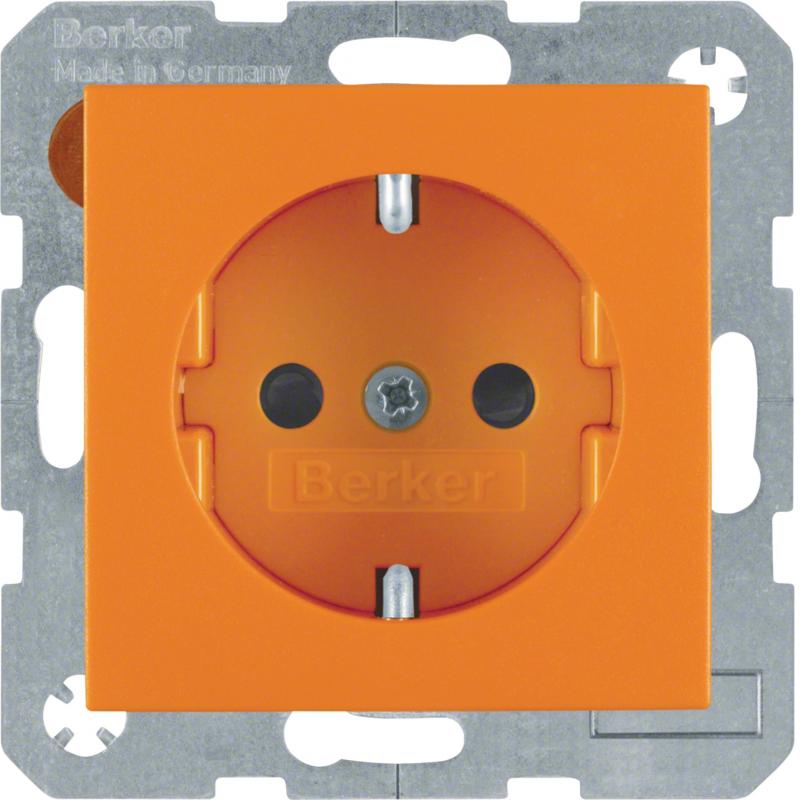 Berker 41431914 Steckdose SCHUKO S.1/B.3/B.7 orange matt