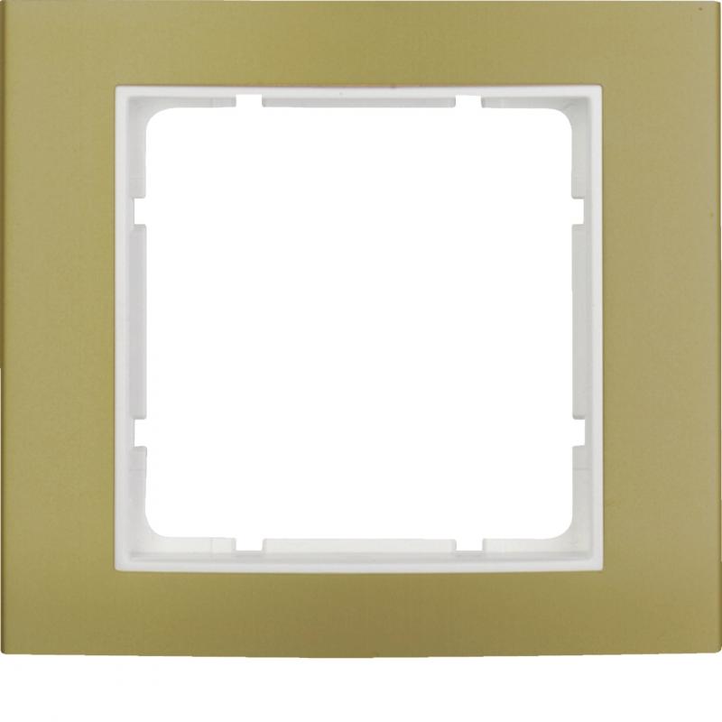 Berker 10113046 Rahmen 1fach B.3 gold/polarweiß