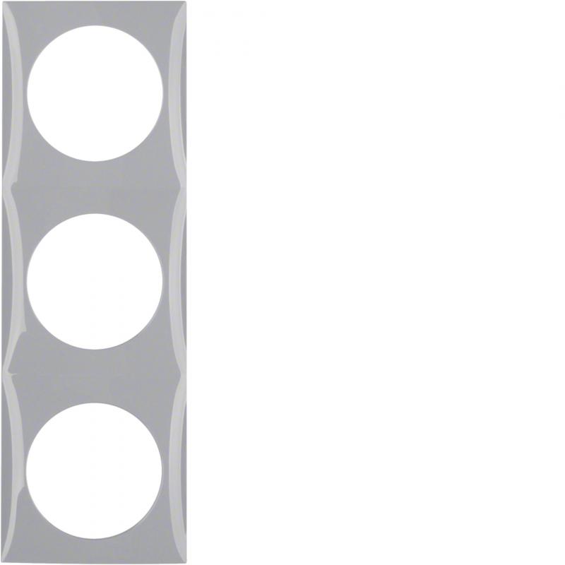Berker 918192507 Rahmen 3f Integro Flow grau glänzend
