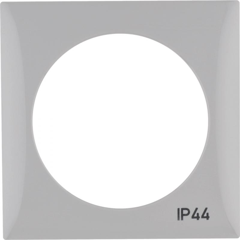 Berker 918272597 Rahmen 1f m Aufdruck IP44 ITG Flow grau