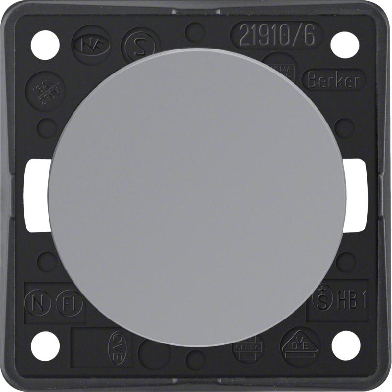 Berker 936562507 Wechselsch., Integro Flow/Pure, grau gl.