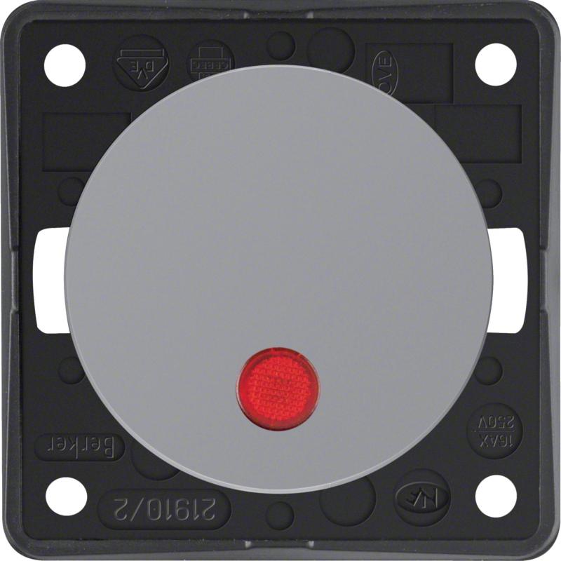 Berker 937522507 Kontr.-Aussch. 2p Aufd., Flow/Pure, grau