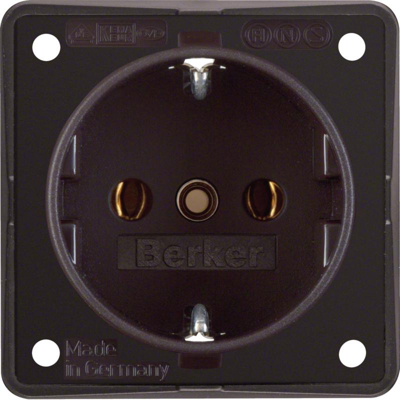 Berker 941852501 Steckdose SCHUKO Integro Einsätze braun