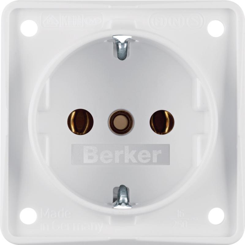 Berker 941852502 SCHUKO UP Steckdose, mit Schraubklemmen, Integro Modul-Einsätze