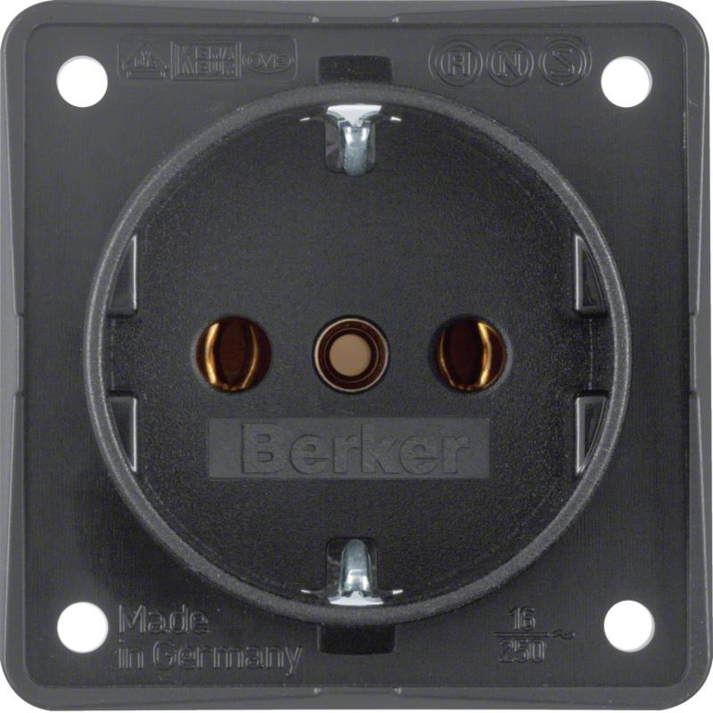 Berker 941852505 UP Steckdose 1-fach, mit Schraubklemmen, Integro Modul-Einsätze