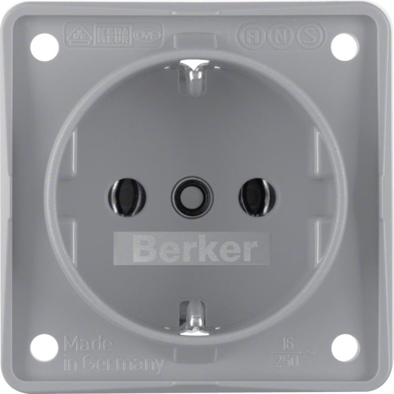 Berker 941852506 Steckdose SCHUKO Integro Einsätze grau