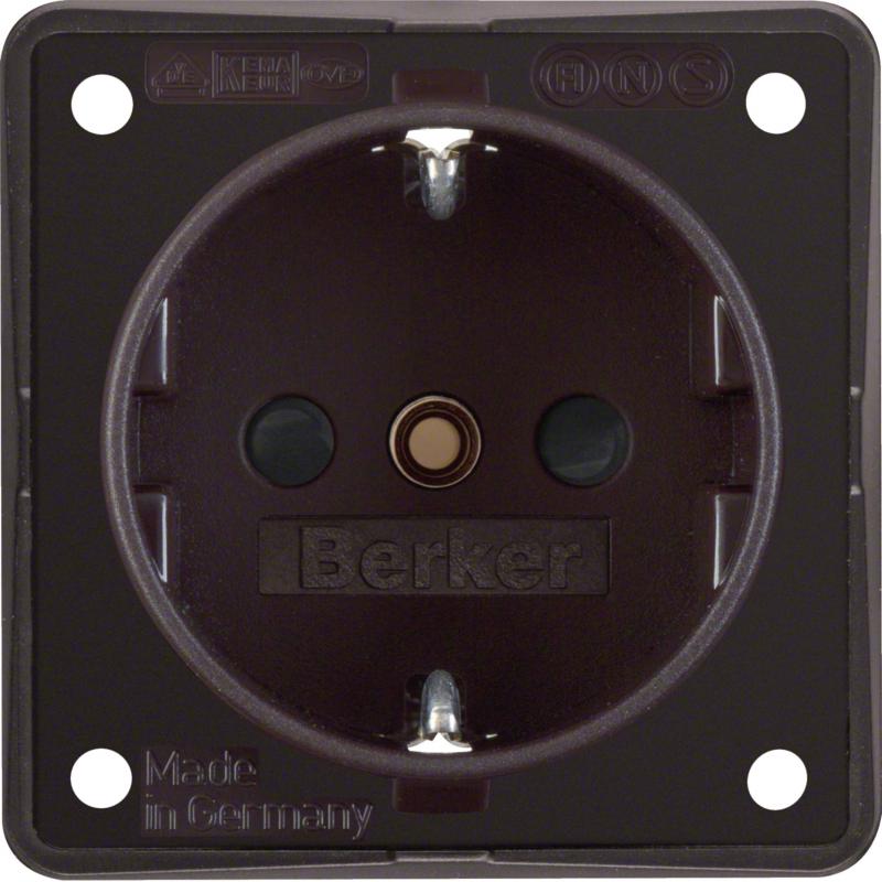 Berker 941952501 Steckdose SCHUKO erh BS ITG braun matt