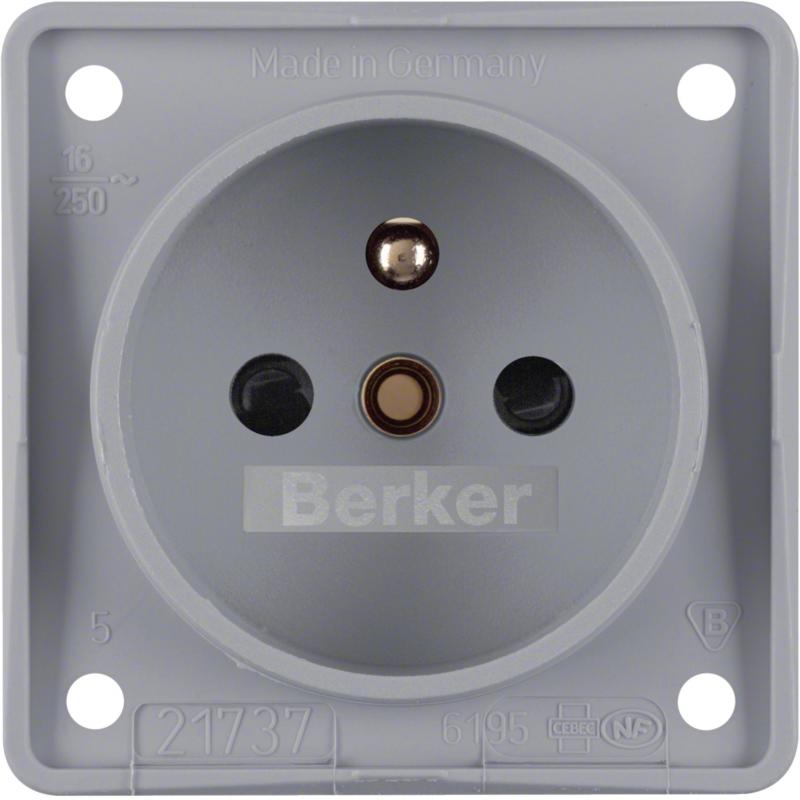 Berker 961952506 Steckdose mit SK-Stift ITG eh BS grau ma