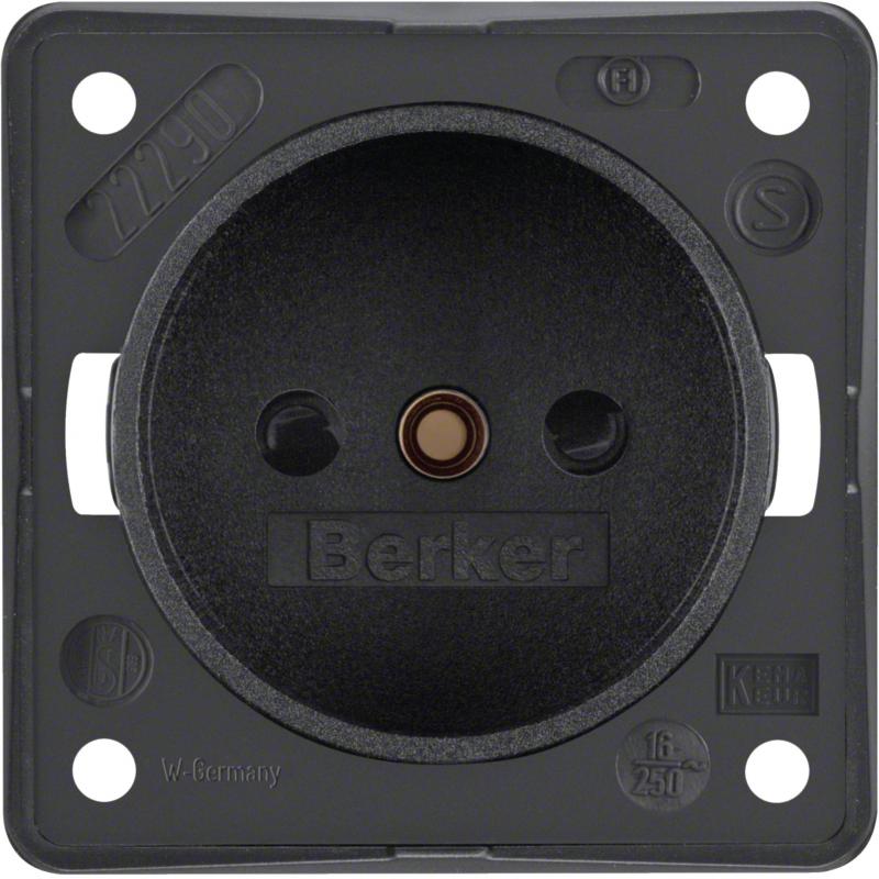 Berker 961942505 Steckdose ohne SK-Stift ITG eh BS anth