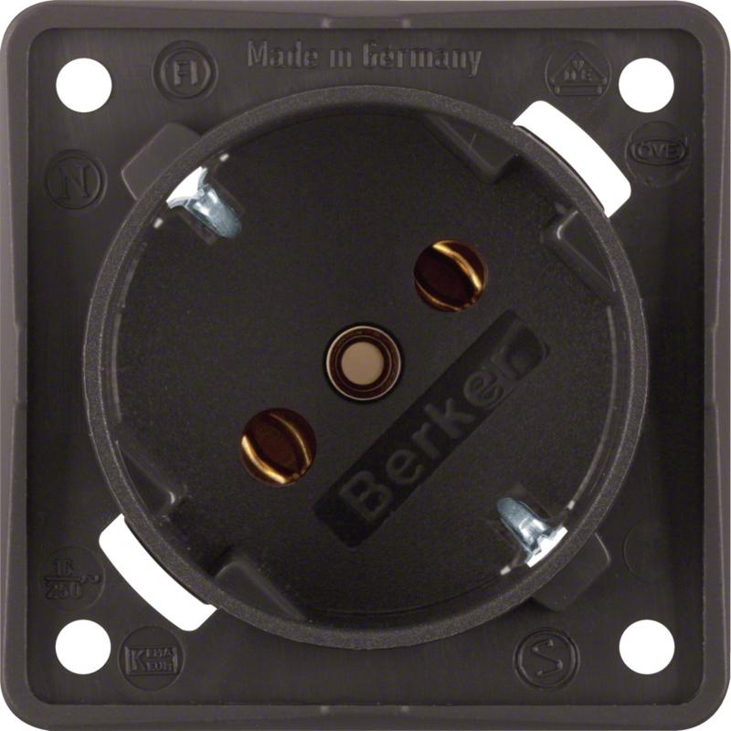 Berker 841852521 Steckdose SCHUKO 45° Integro Einsätze br
