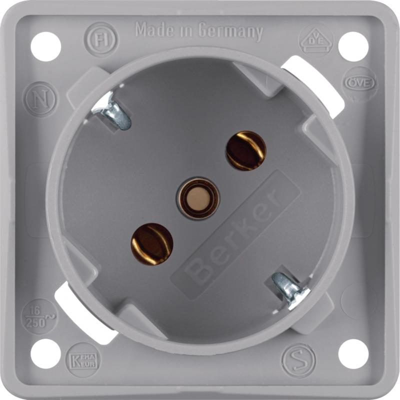 Berker 841852526 Steckdose SCHUKO 45° Integro Einsätze gr