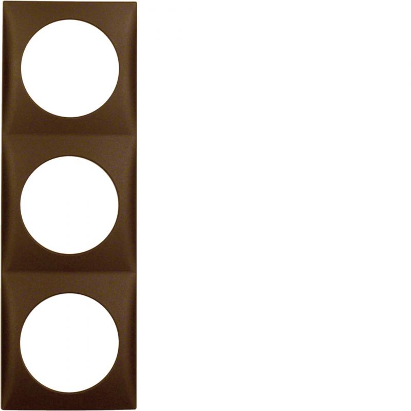 Berker 918192511 Rahmen 3f Integro Flow braun matt