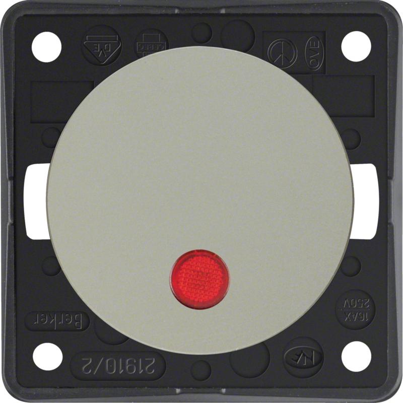 Berker 937522568 Kontr.-Aussch. 2p Aufd., Flow/Pure, chr