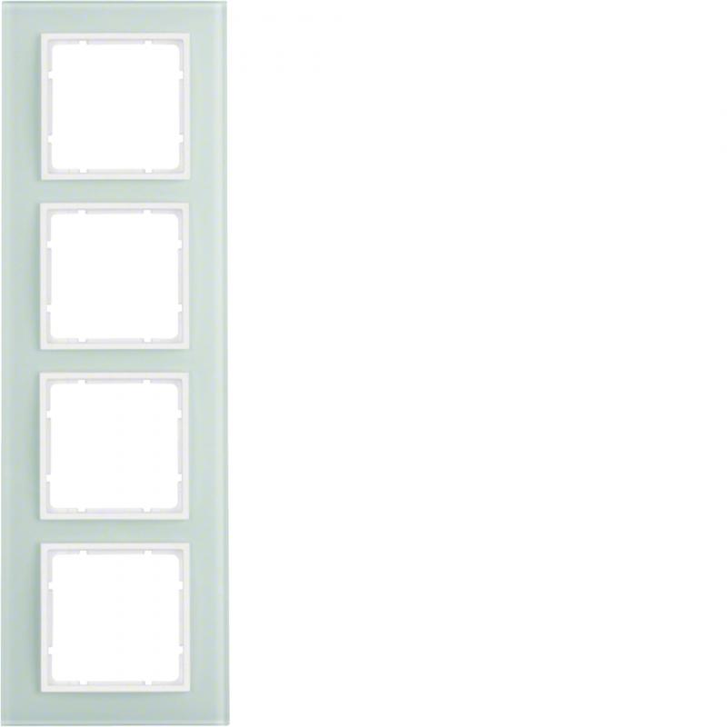 Berker 10146909 Rahmen 4fach B.7 Glas polarweiß