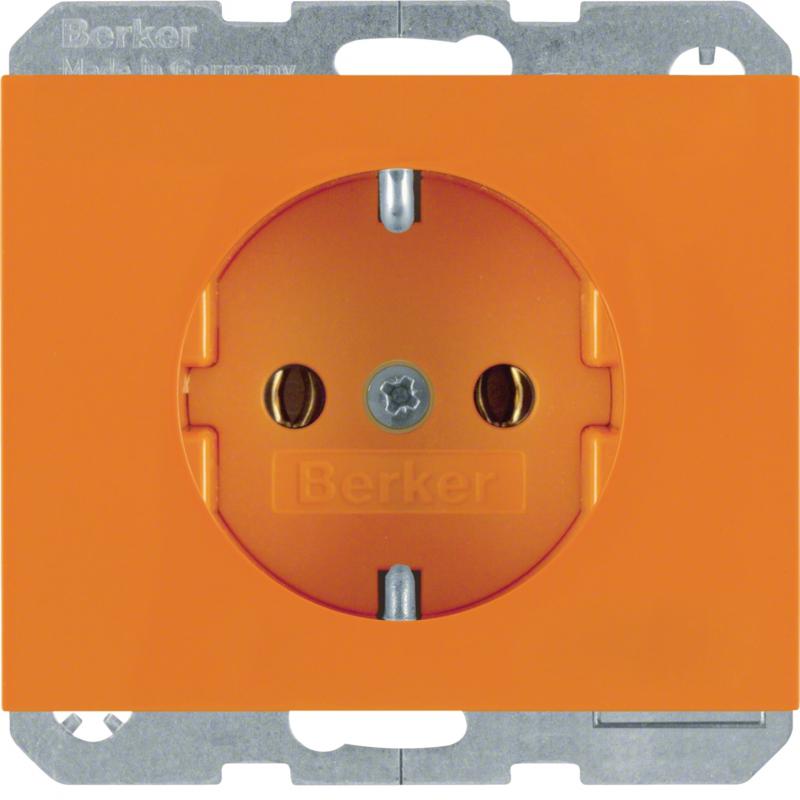 Berker 47157014 Steckdose SCHUKO K.1/K.5 orange glänzend