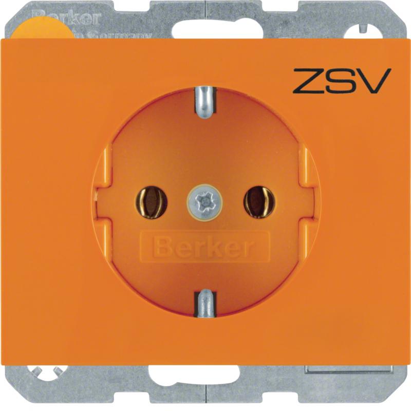 Berker 47157114 Steckdose SCHUKO mit Aufdruck K.1/K5 ora