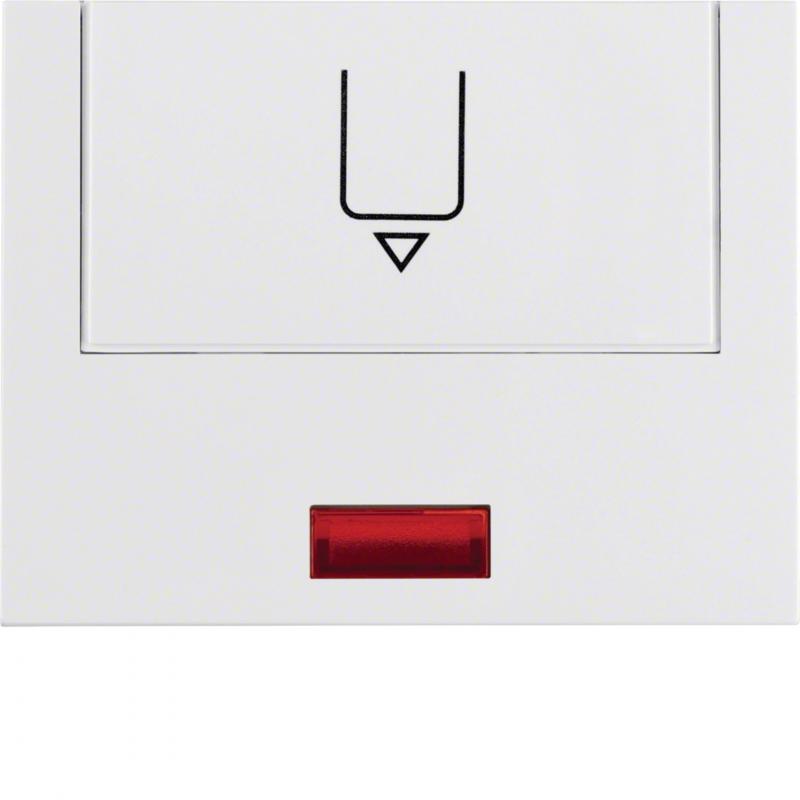 Berker 16417109 Hotelcards m Druck u rot Linse K.1 pw