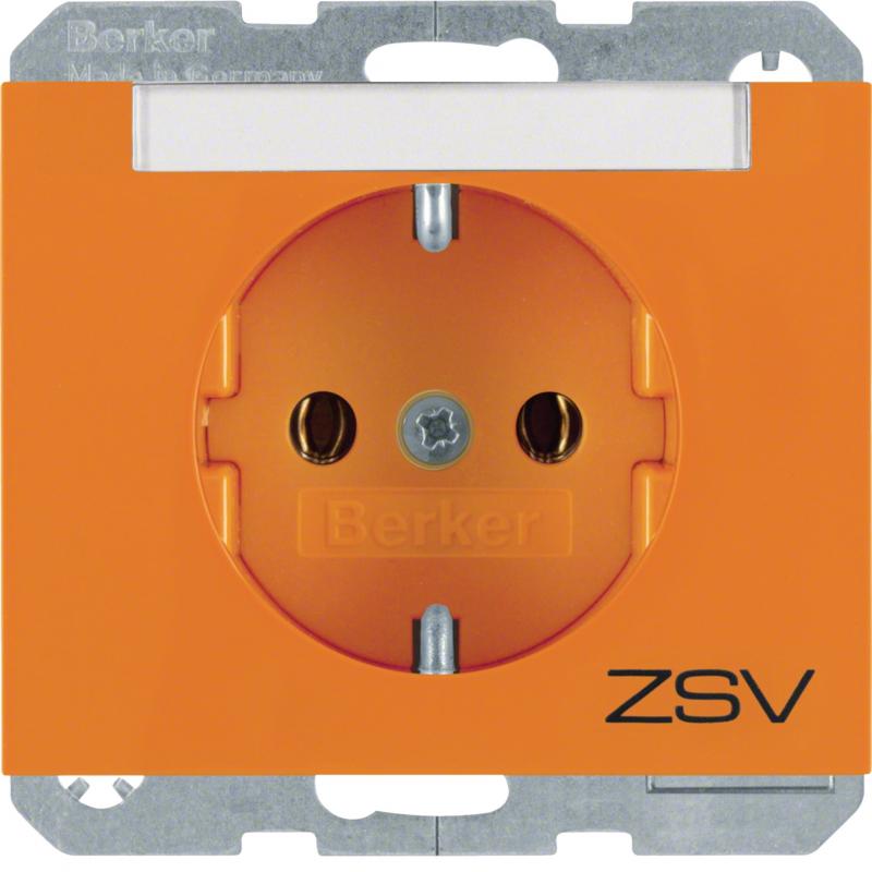 Berker 47397114 Steckdose SCHUKO m BF Aufdr K.1/K.5 ora