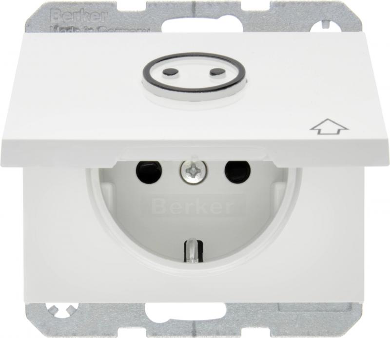 Berker 47867109 Steckdose SCHUKO m KD abtast-Sym K.1 pw