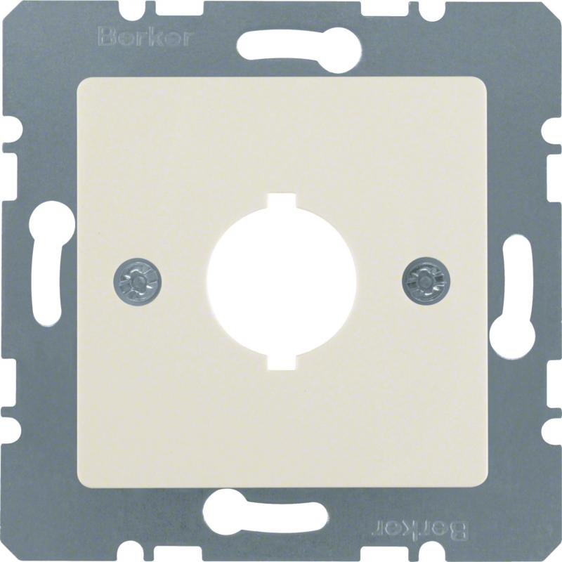Berker 143102 Z-Platte f BG 18,8mm O Kr Zs weiß hgl