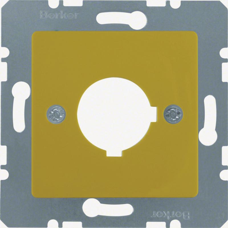 Berker 143207 Z-Platte f BG 22,5mm O Kr Zs gelb hgl