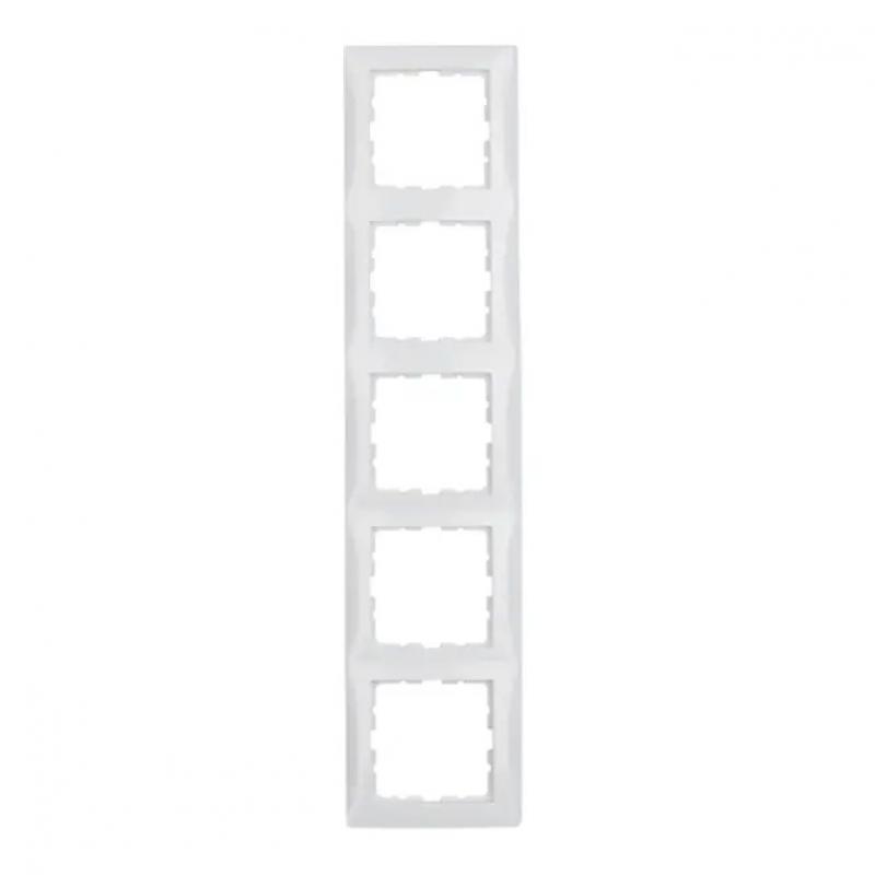 Berker S.1 10158989 Abdeckrahmen 5-fach polarweiß glänzend 365 × 80,5 mm
