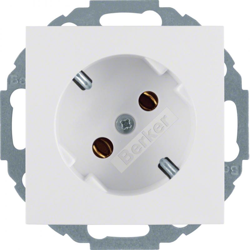 Berker 47278989 Steckdose SCHUKO 45° S.1/B.x pw glän