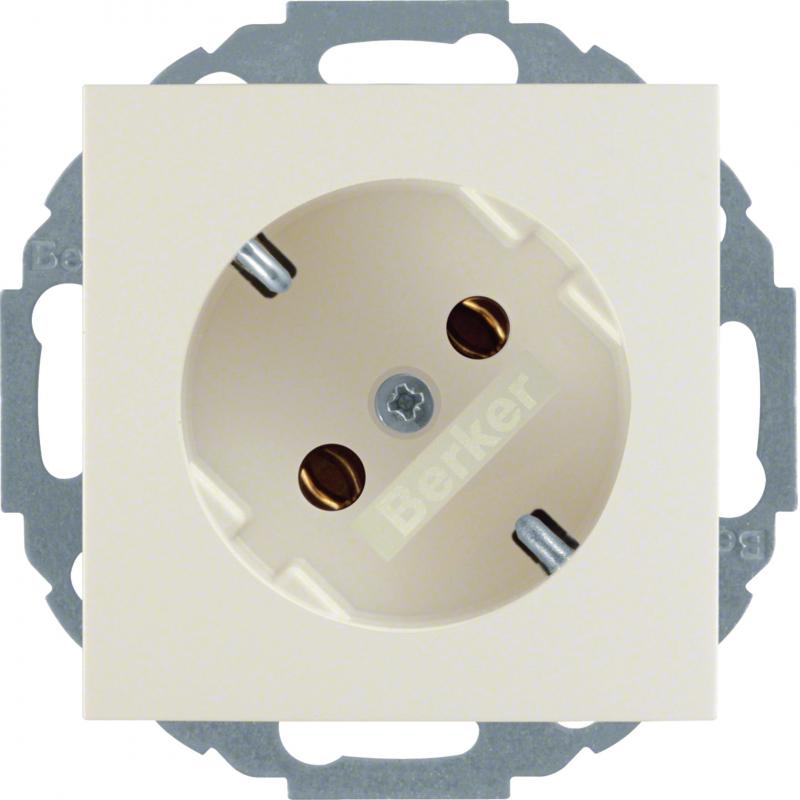 Berker 47278982 Steckdose SCHUKO 45° S.1/B.x weiß gl
