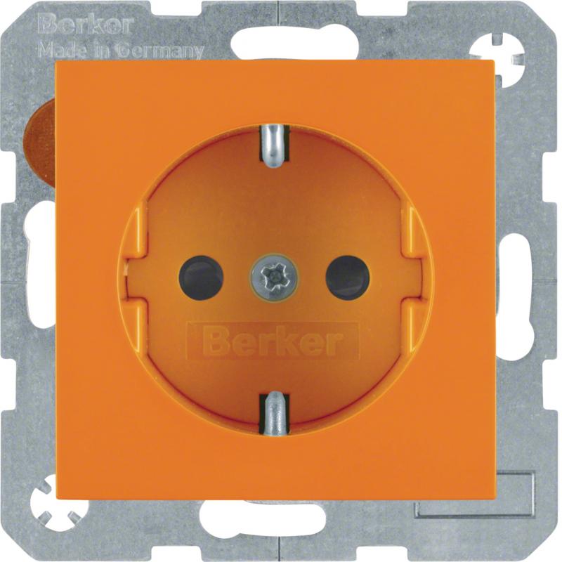 Berker 41438914 Steckdose SCHUKO S.1/B.x orange glänzend