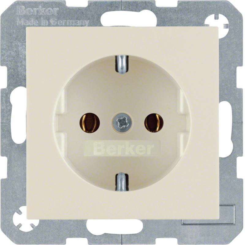 Berker 41438982 Steckdose SCHUKO S.1/B.x weiß glänzend