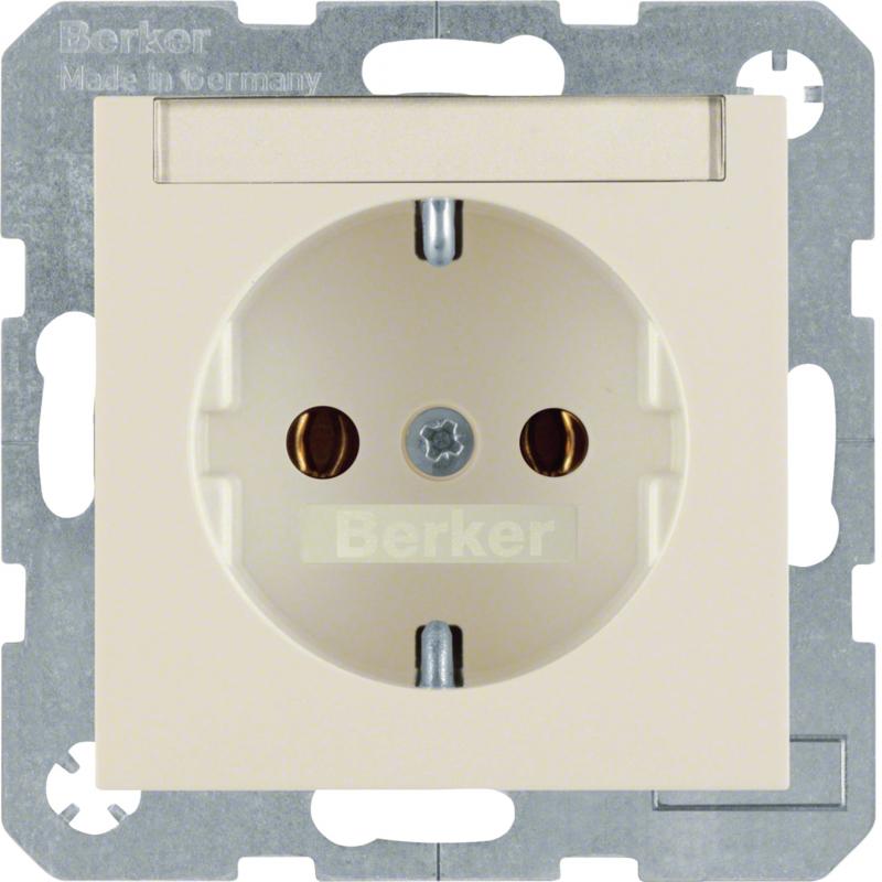 Berker 47508982 Steckdose SCHUKO m BF S.1/B.x weiß glänz