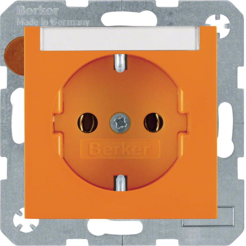 Berker 47508907 Steckd. SCHUKO m BF S.1/B.x orange gle