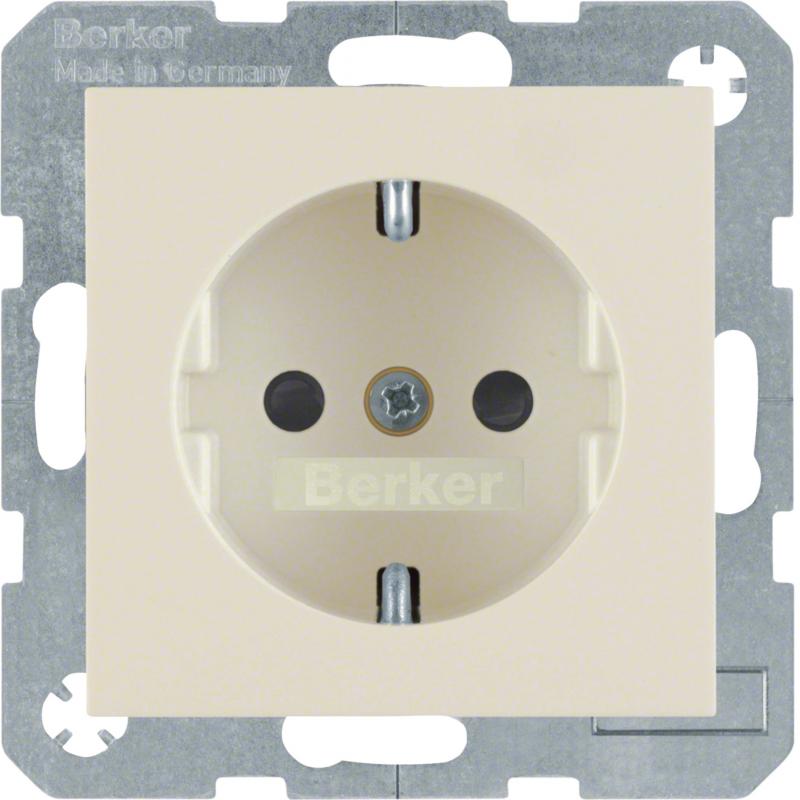 Berker 47238982 Steckd. SCHUKO erh BS S.1/B.x weiß glänz