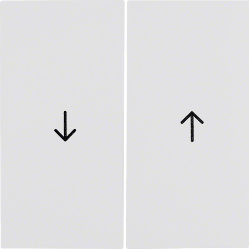 Berker 16258989 Wippe 2-fach mit Aufdruck Symbol Pfeil S.1/B.3/B.7 polarweiß, gl