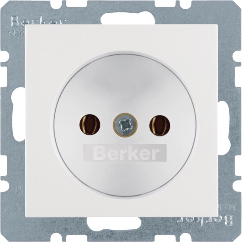 Berker 6167038989 Steckdose ohne SK S.1/B.3/B.7 pw glänz